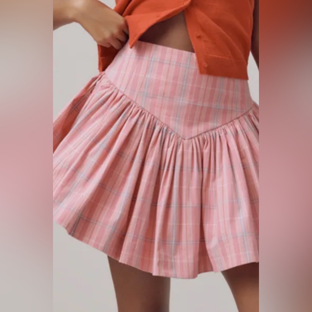 Maeve Basque-Waist Flirty Mini Skort